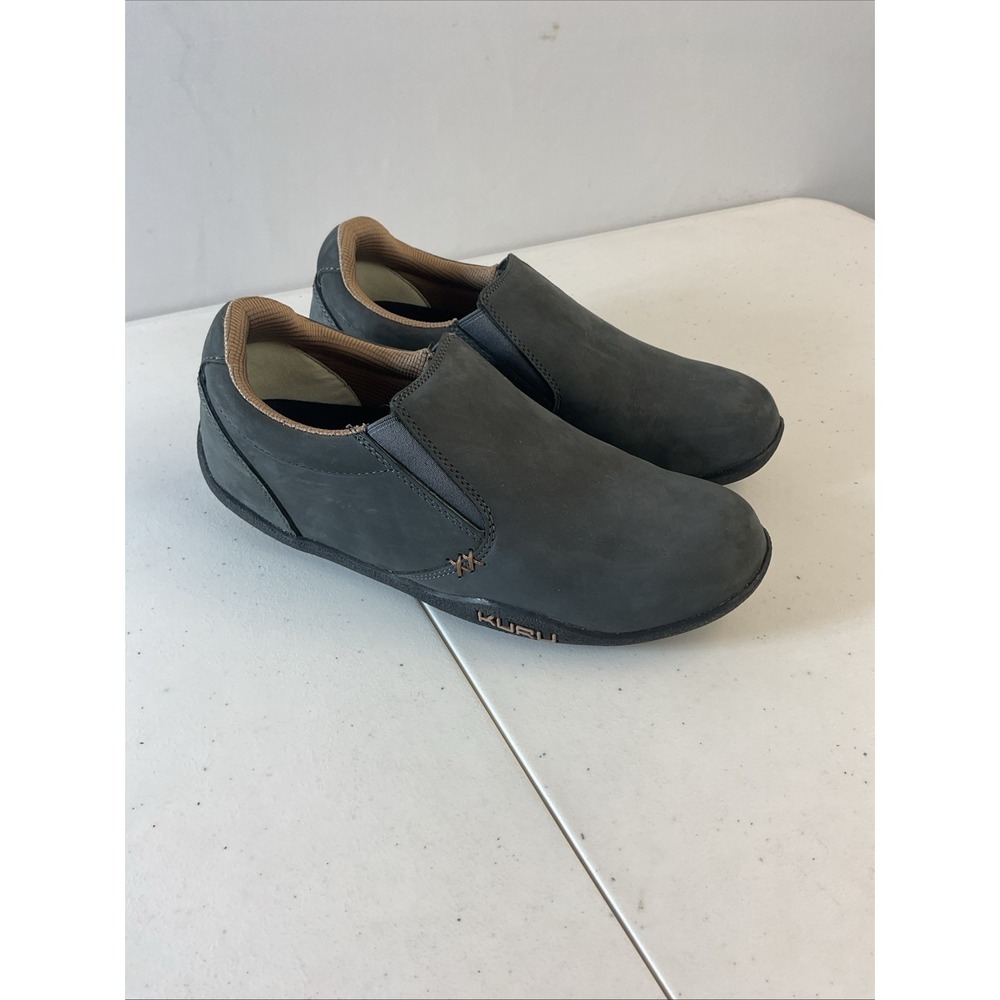 Kuru Kivi Womens Dk Gray Classic Outdoor Leather Slip On Shoes 10W Comfort Hike